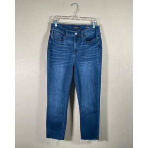 Judy Blue Jeans Women's High Waist Side Slit Stretch Skinny Crop Dark Wash